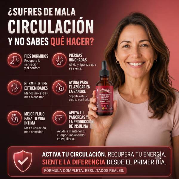 Vascu Glow: Controla el Azúcar y Mantiene una Circulación Saludable — 🎁Lleva 2 con Descuento Especial