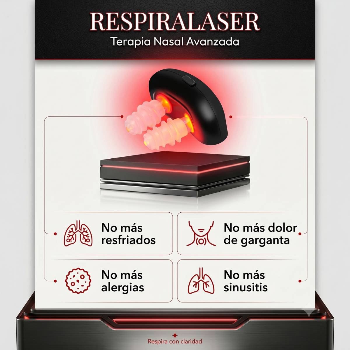RespiraLaser: Nariz despejada en 10 min, menos estornudos matutinos. ¡50% de descuento + Pago Contra Entrega solo por hoy!