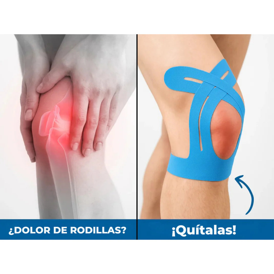 Set x 10 cintas kinesiológicas precortadas con soporte muscular y articular que tú mismo te aplicas en segundos.