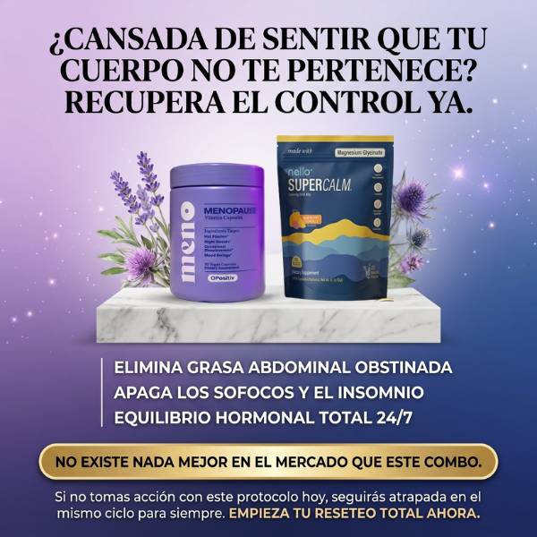 Sistema Integral Protocolo 360°: Apaga los sofocos al instante y frena el estrés hormonal 24/7.