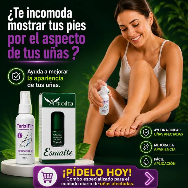 TERBIFIN 8% SPRAY  Uñas con mejor aspecto • Fácil aplicación 🎁 Pídelo hoy y llévate GRATIS Endurecedor de uñas