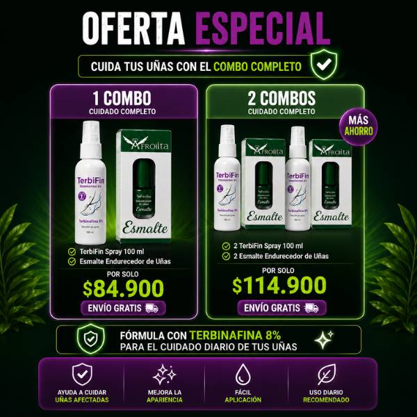 TERBIFIN 8% SPRAY  Uñas con mejor aspecto • Fácil aplicación 🎁 Pídelo hoy y llévate GRATIS Endurecedor de uñas