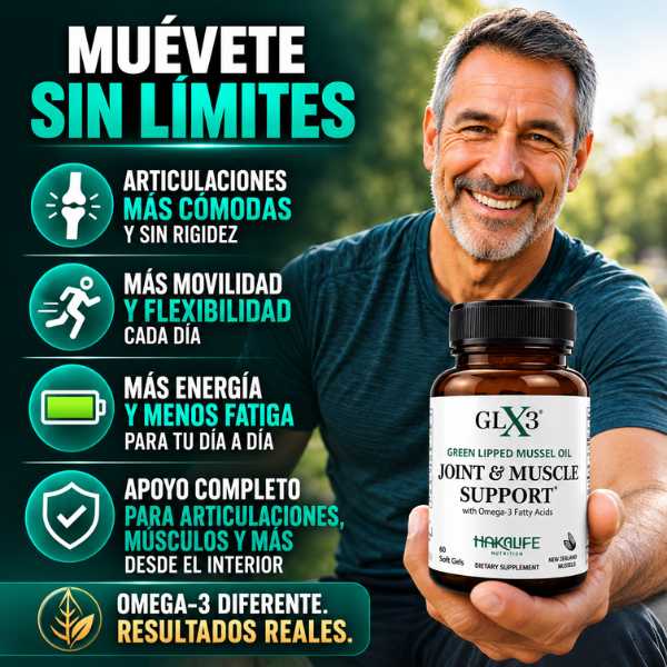 GLX 3 - Fórmula Avanzada de Soporte Articular y Movilidad.