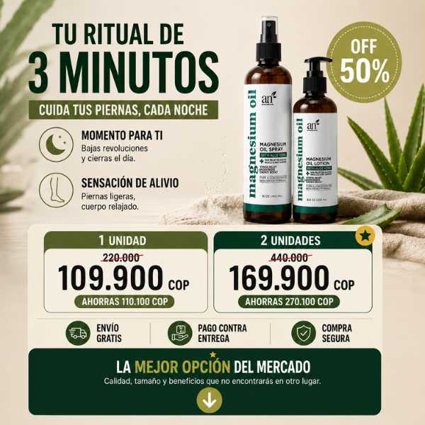 Piernas cansadas de  todo el día. El Ritual 3 Minutos: concentrado y masaje. Así se cierra el día.