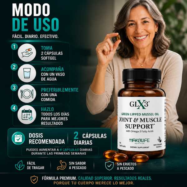 GLX 3 - Fórmula Avanzada de Soporte Articular y Movilidad.