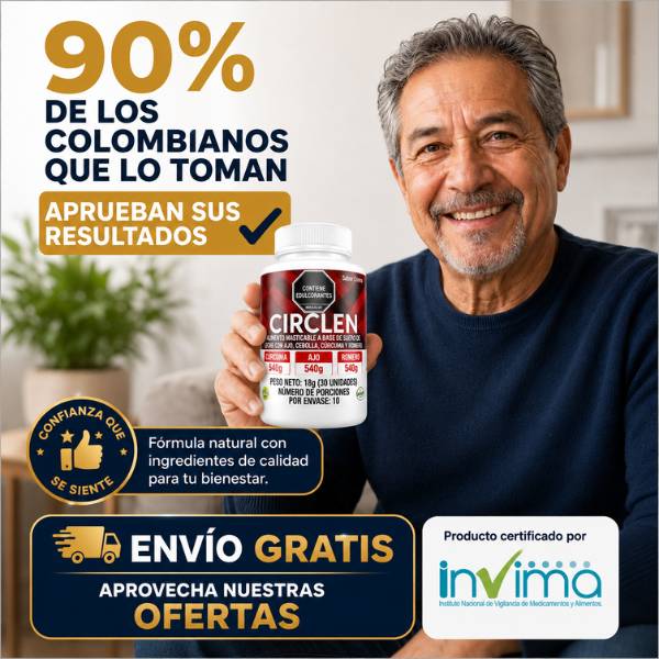 ¿Piernas pesadas e hinchadas por las noches? 2 Frascos CIRCLEN por solo $99.900 + Envío Gratis