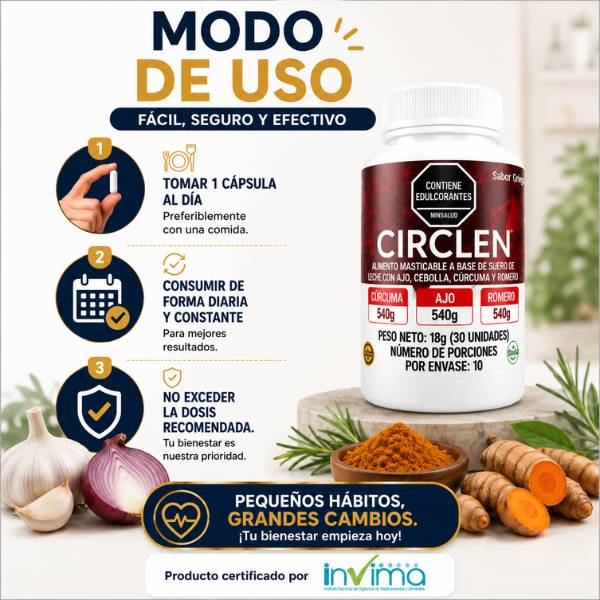 ¿Piernas pesadas e hinchadas por las noches? 2 Frascos CIRCLEN por solo $99.900 + Envío Gratis